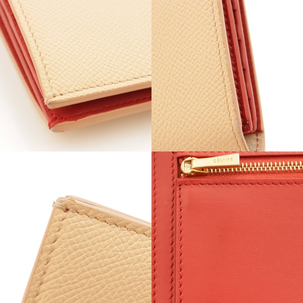 Celine Wallet Red Function Multi Beige Bifold X S… - image 8